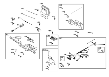 Controls Group Diagram and Parts List for 54E177-0008-J1  Briggs and Stratton Engine